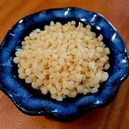 Beeswax beads in bowl