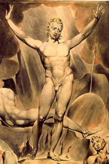 Lucifer detail by William Blake