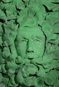 Photo of Green Man in releif