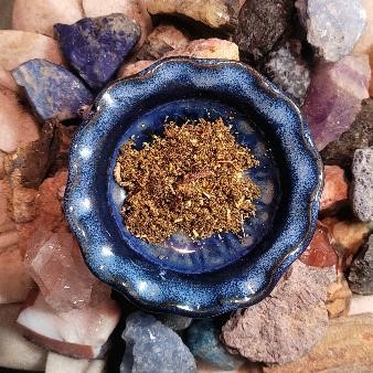 Mahakala incense in bowl